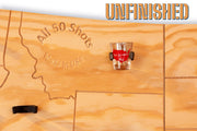 US Map Unfinished Wall Display
