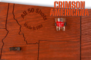 US Map Shot Glass Wall Display