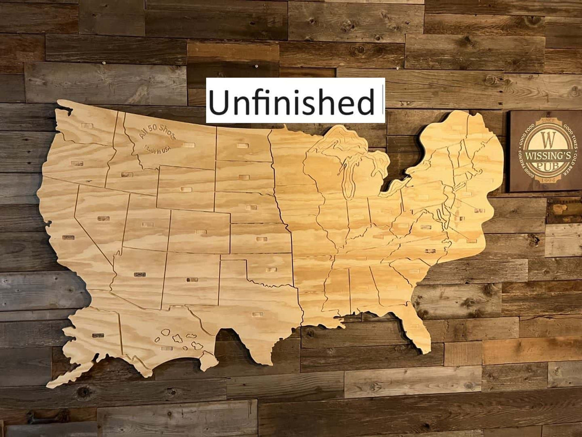 All 50 States U S Map Shot Glass Wall Display All 50 Shots All 50 States U S Map Shot Glass Wall Display All 50 Shots